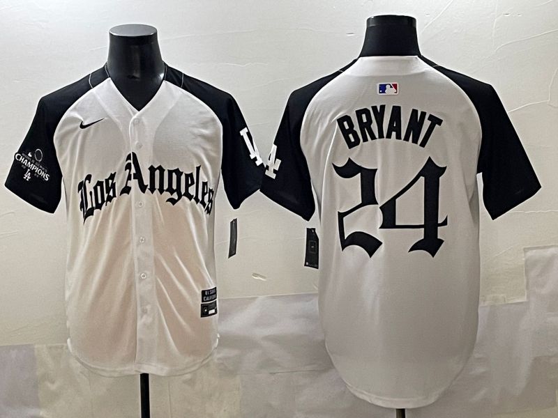 Men 2025 Los Angeles Dodgers #24 Bryant White black Five generations Joint Name Nike MLB Jersey style 5269->los angeles dodgers->MLB Jersey